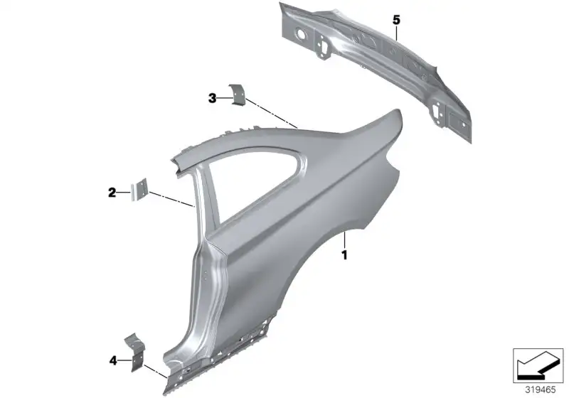 BMW Seitenwand hinten rechts 41008069030 - Bildposition 01