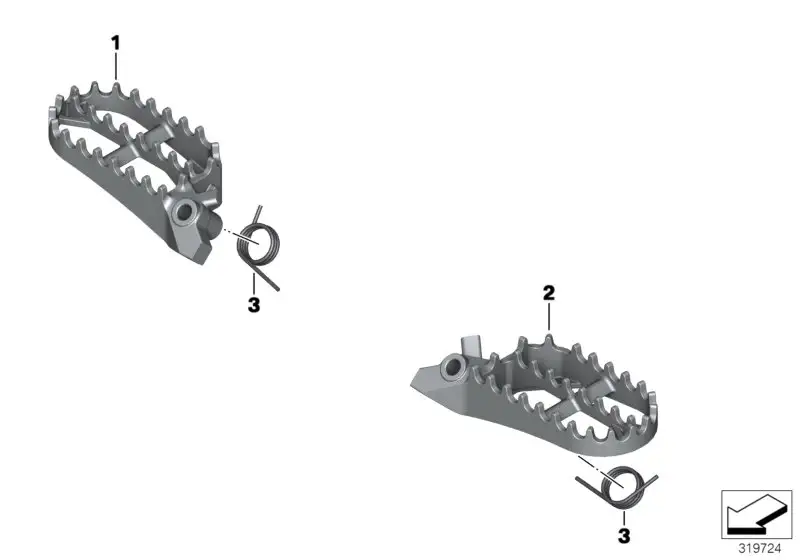 BMW Fussraste Enduro links K80 K81 K82 46718409497