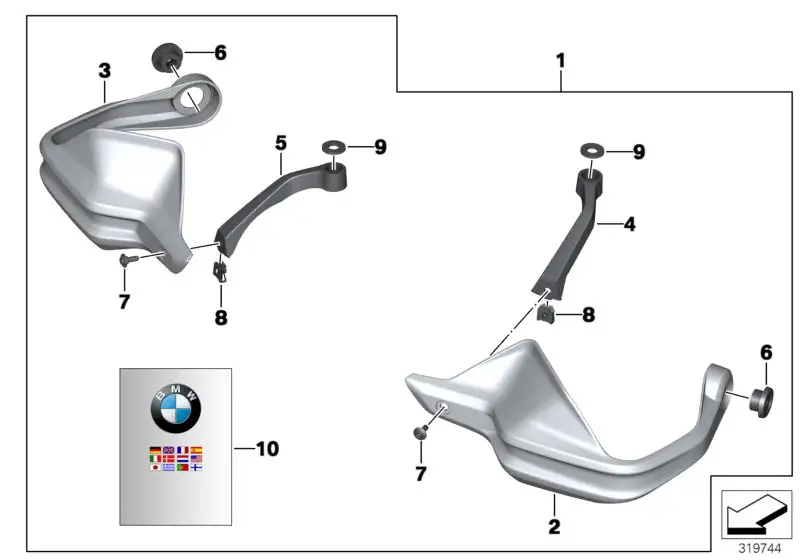 BMW Satz Handschutz K50 77322465267
