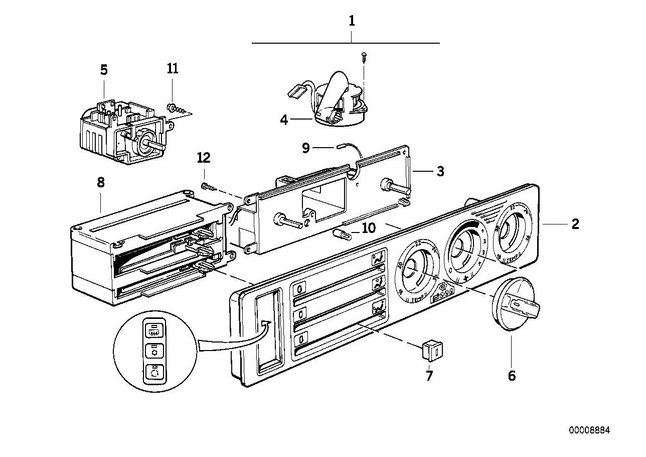 BMW Fühlergebläse Innenraumtemperatur E34 E38 67328361479 - 5er E