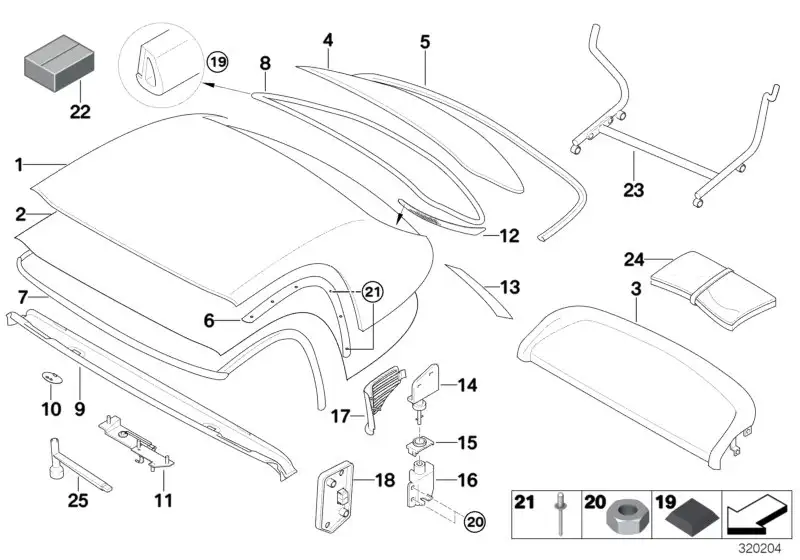 BMW Hardtopwagen E52 82157037901 - Bildposition 23