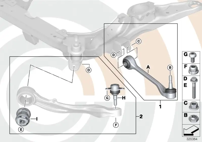 BMW Reparatursatz Zugstrebe E60 E61 31102348042