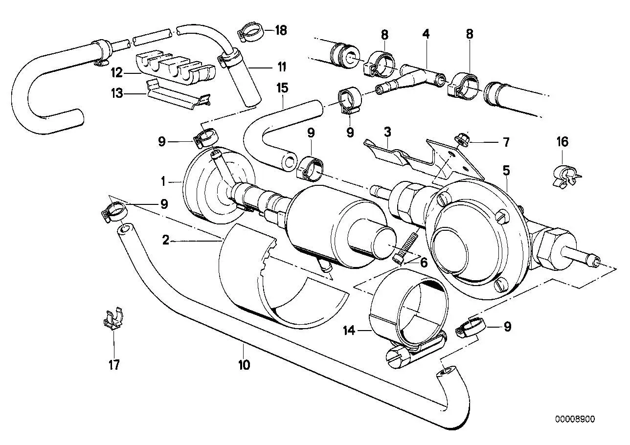 BMW Schlauchschelle E31 E32 E34 E38 E39 16131388117