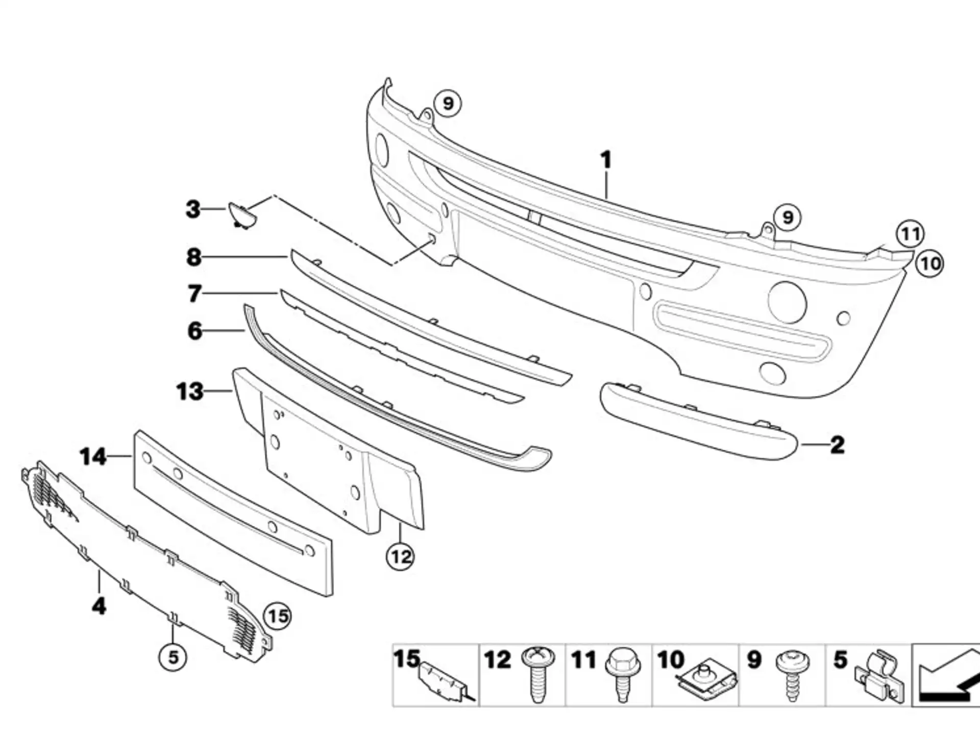 BMW Zierleiste R50 R52 R53 51117032900