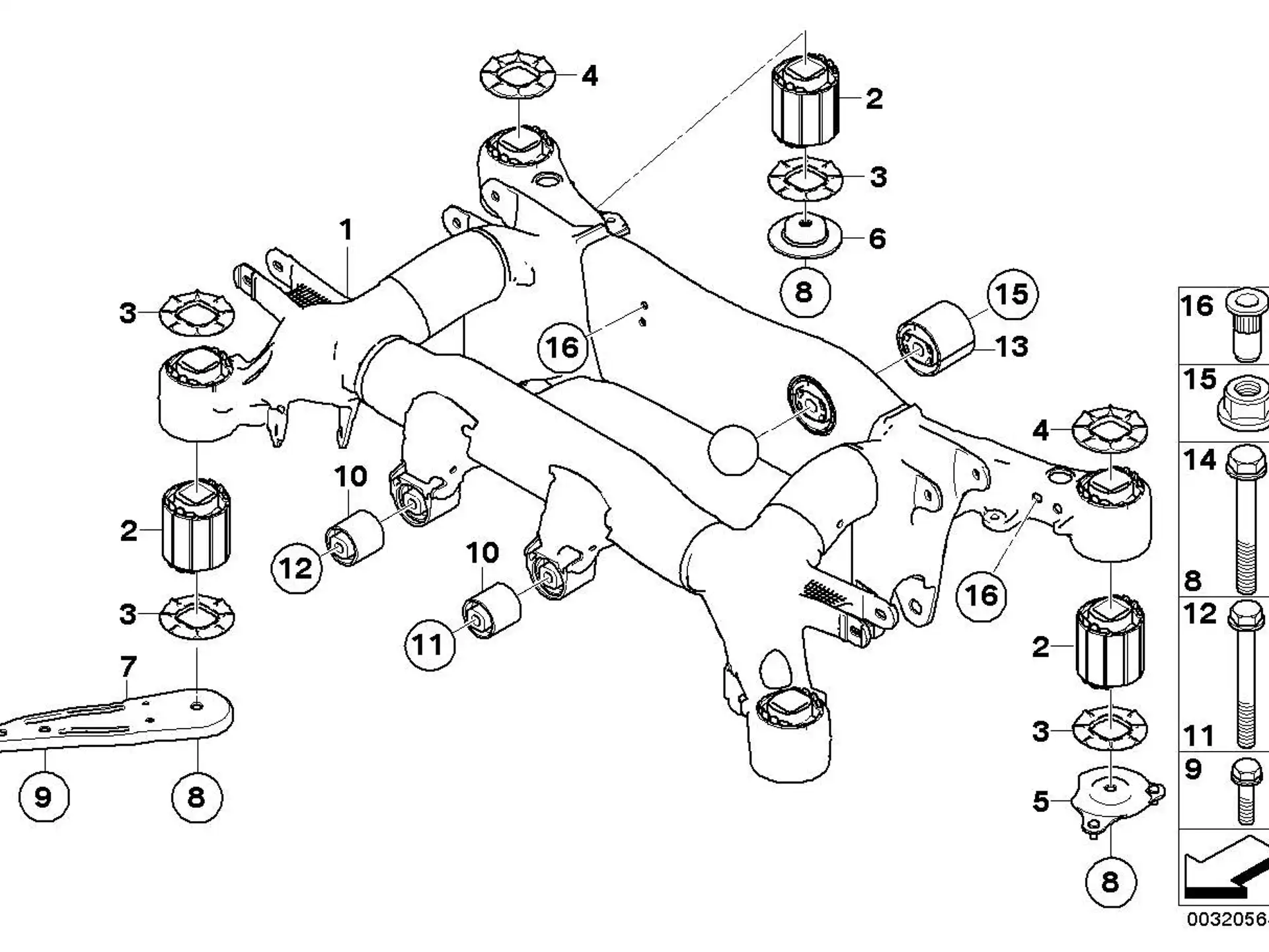 BMW Sechskantschraube mit Scheibe E52 E53 E60 E61 E63 E64 E65 E66 33326760344