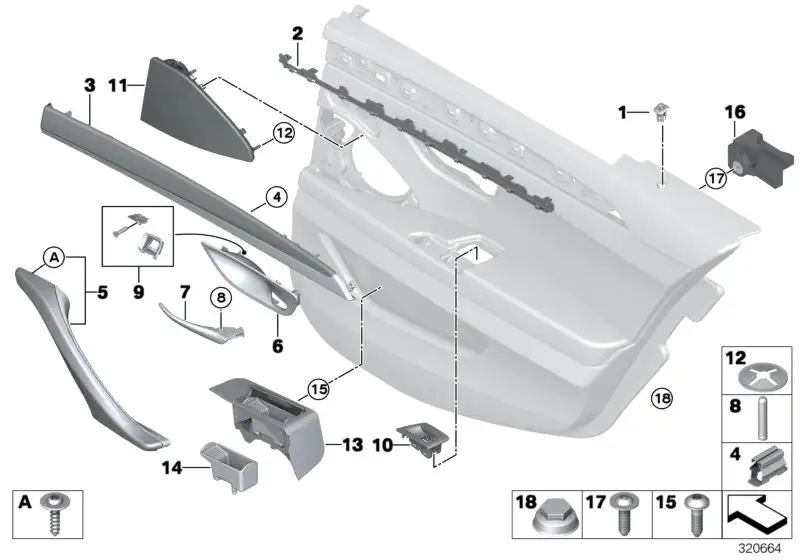 BMW Blende Lautsprecher links F10 F11 51427226469 - Bildposition