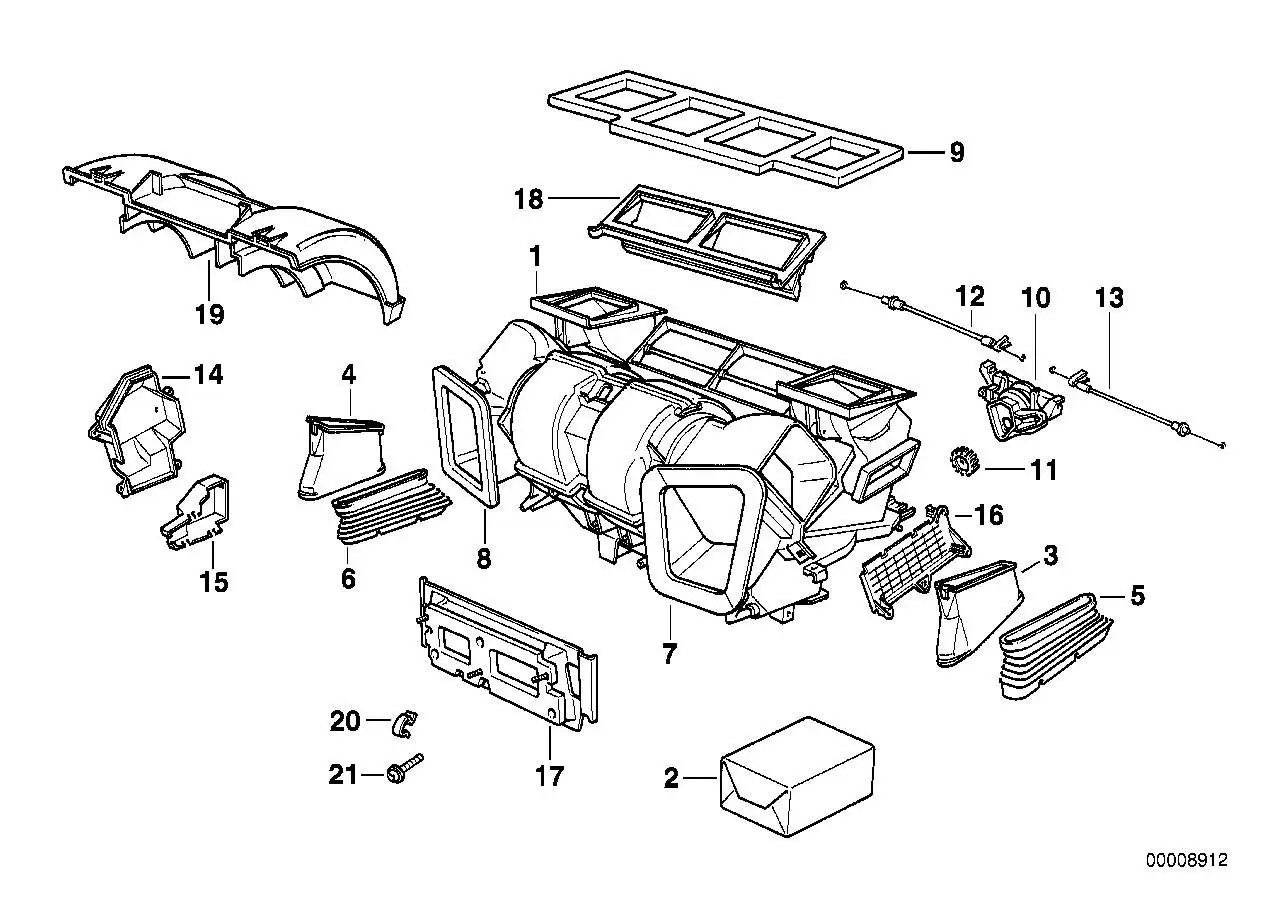 BMW Dichtrahmen E38 64118391812