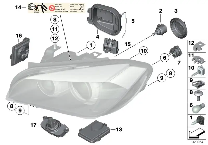 BMW LED Hauptlichtmodul E84 E89 63117342174 - X1 E84, Z4 E89