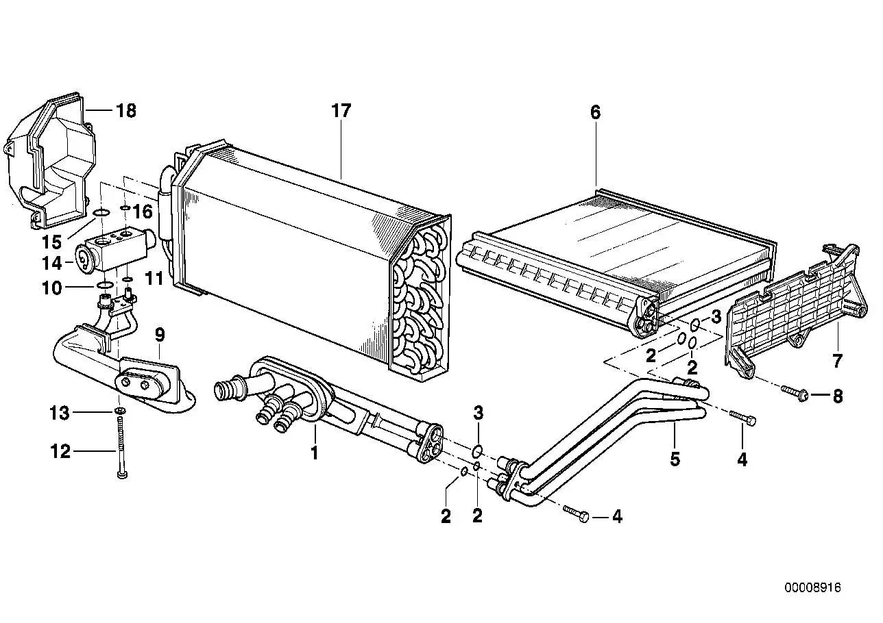 BMW Satz Heizkörper E38 64119176098 - 7er E38