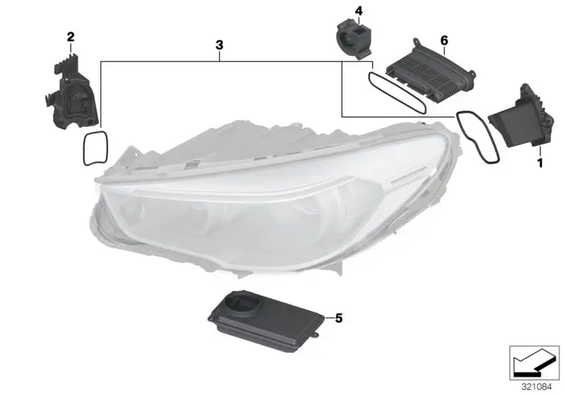BMW LED-Modul Blinker rechts 63117352476 - Bildposition 01