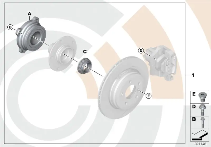 BMW Reparatursatz Radlager hinten E60 E61 E63 E64 33412347994 - 5