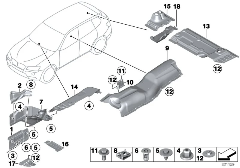 BMW Wärmeisolierung Nachschalldämpfer F25 F26 51487241250