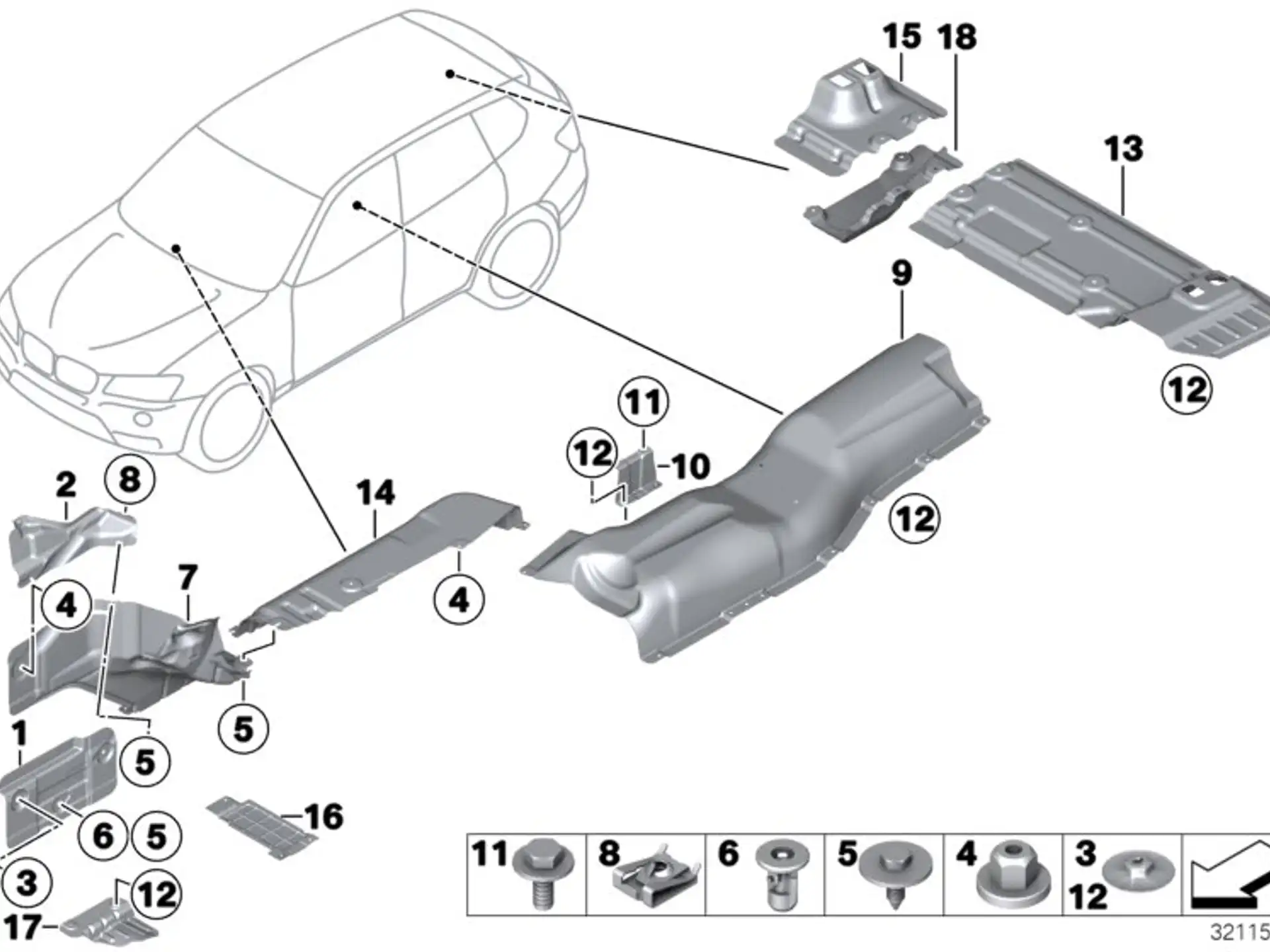 BMW Wärmeisolierung Nachschalldämpfer F25 F26 51487241250