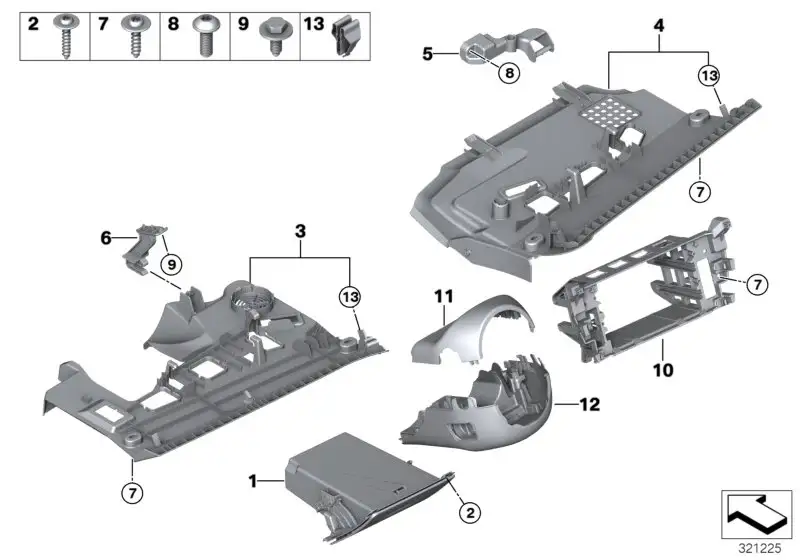 BMW Klappfach Fahrerseite F10 F11 51459206025 - 5er