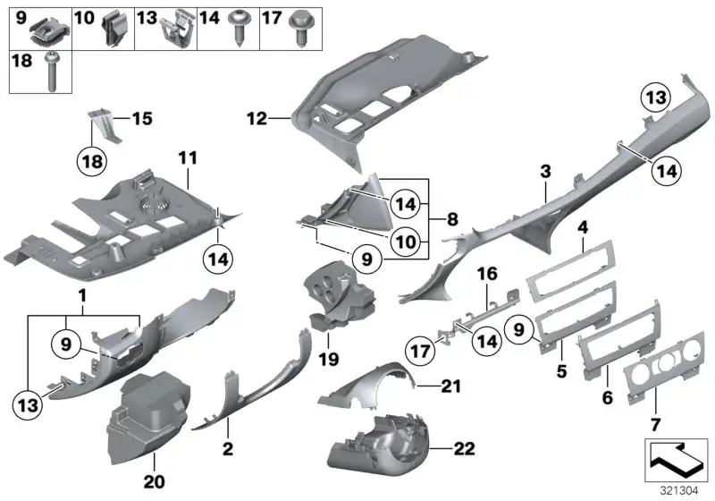 BMW Verkleidung Lenksäule unten E81 E82 E84 E87 E88 E89 E90 E91 E