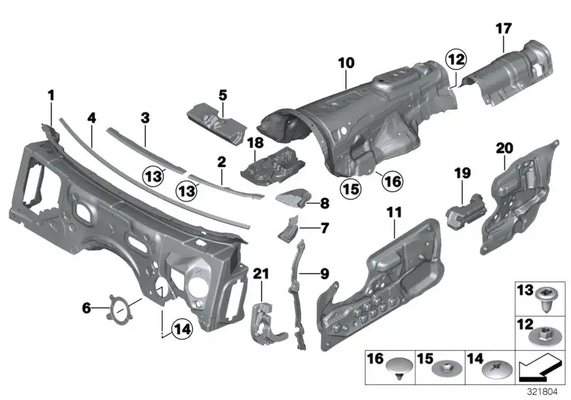 BMW Schallisolierung Tür vorn rechts F06 51487320814