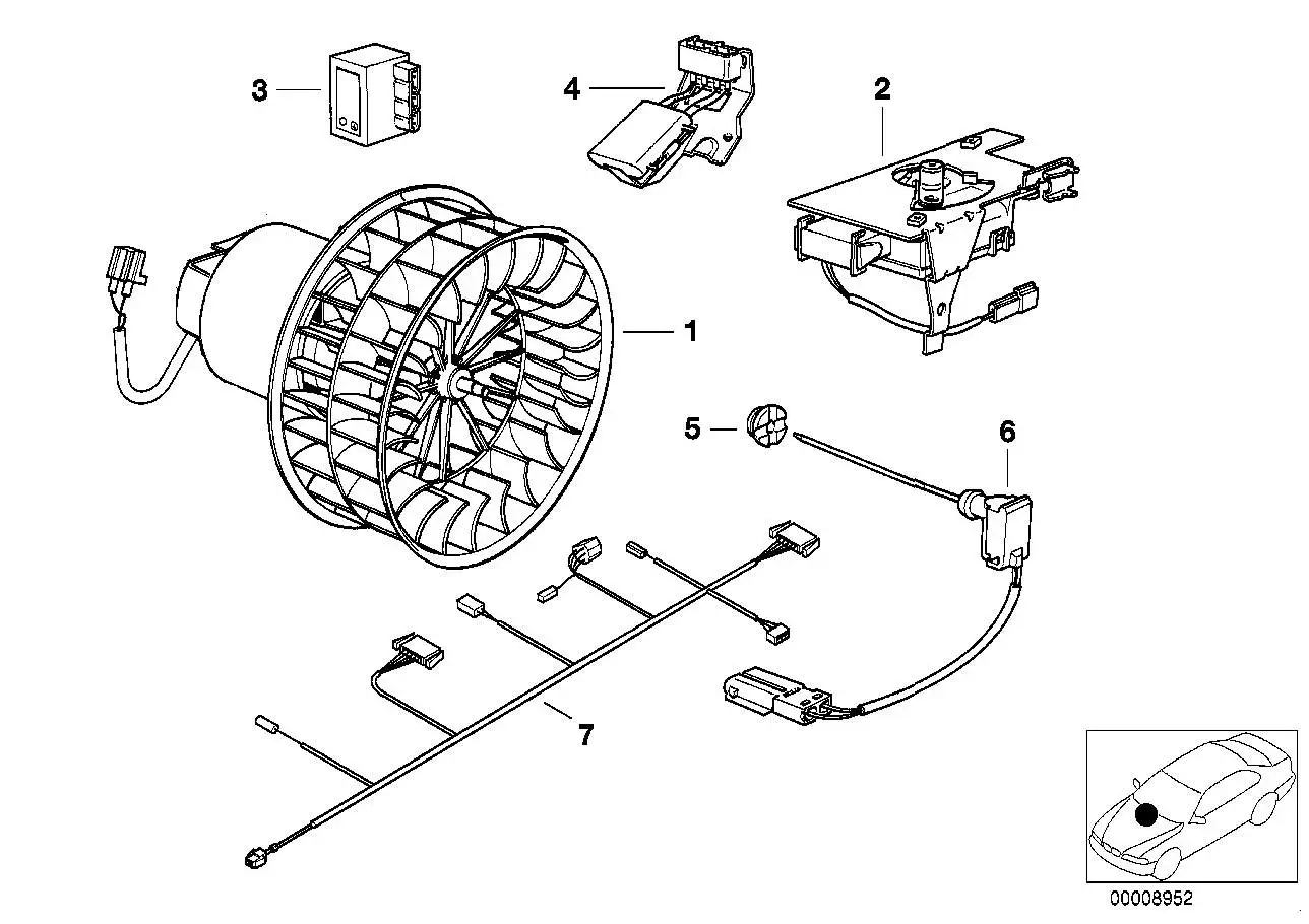 BMW Temperatursensor Verdampfer E31 E32 E34 E36 E38 64518364458
