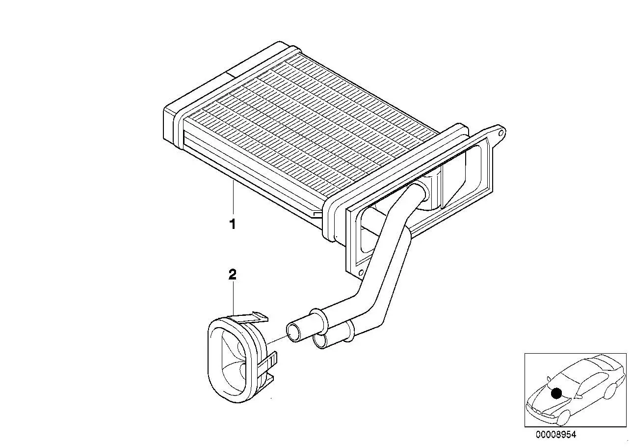 BMW Heizkörper E52 64518398746
