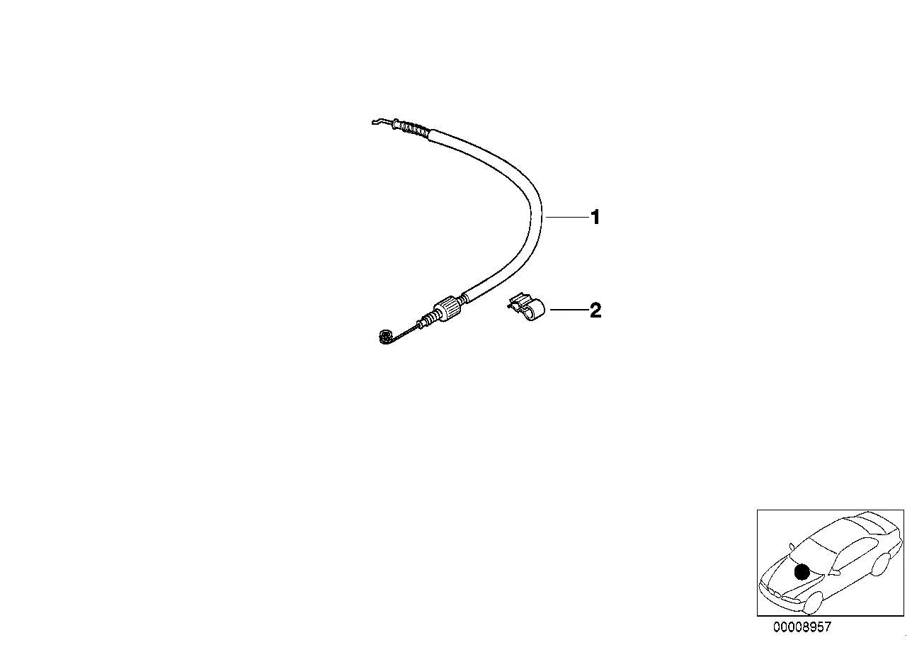 BMW Bowdenzug Entfrostung 64118397721