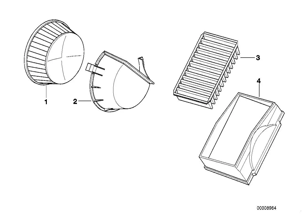 BMW Satz Mikrofilter E36 64312339892