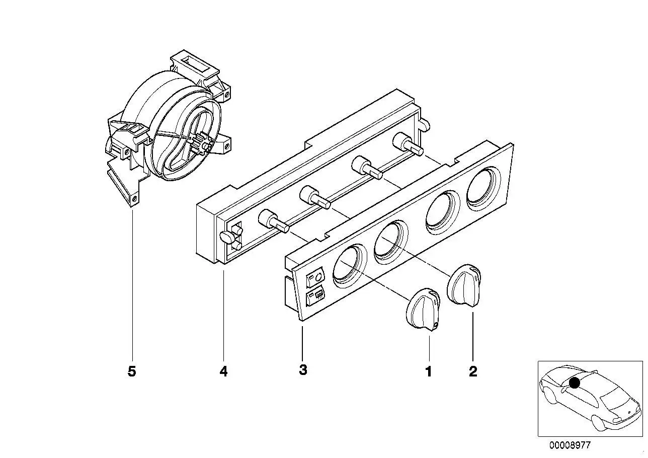 BMW Drehknopf Luftverteilung E38 E39 64118391931 - 5er E39, 7er E