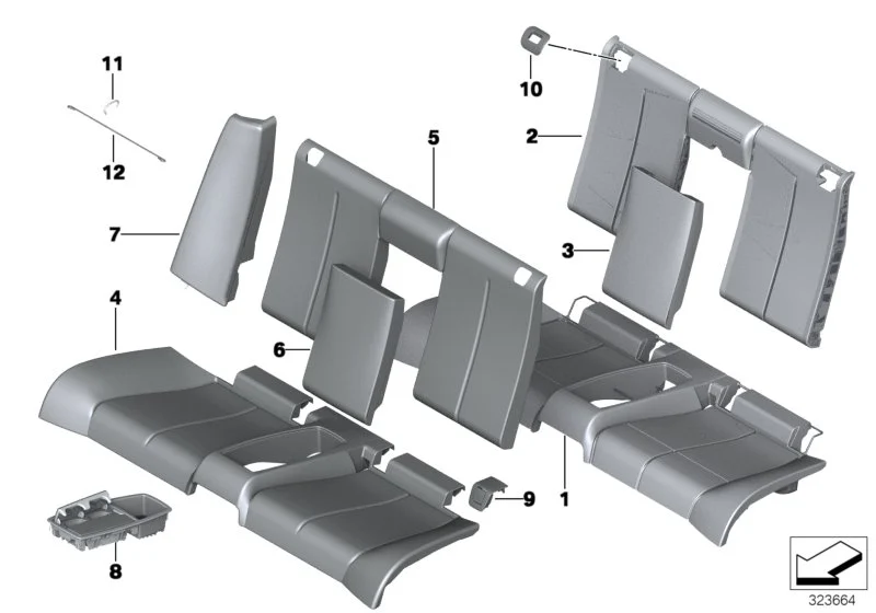 BMW Blende Isofix F33 F83 52207337342