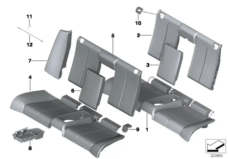 BMW Blende Isofix F33 52207337343