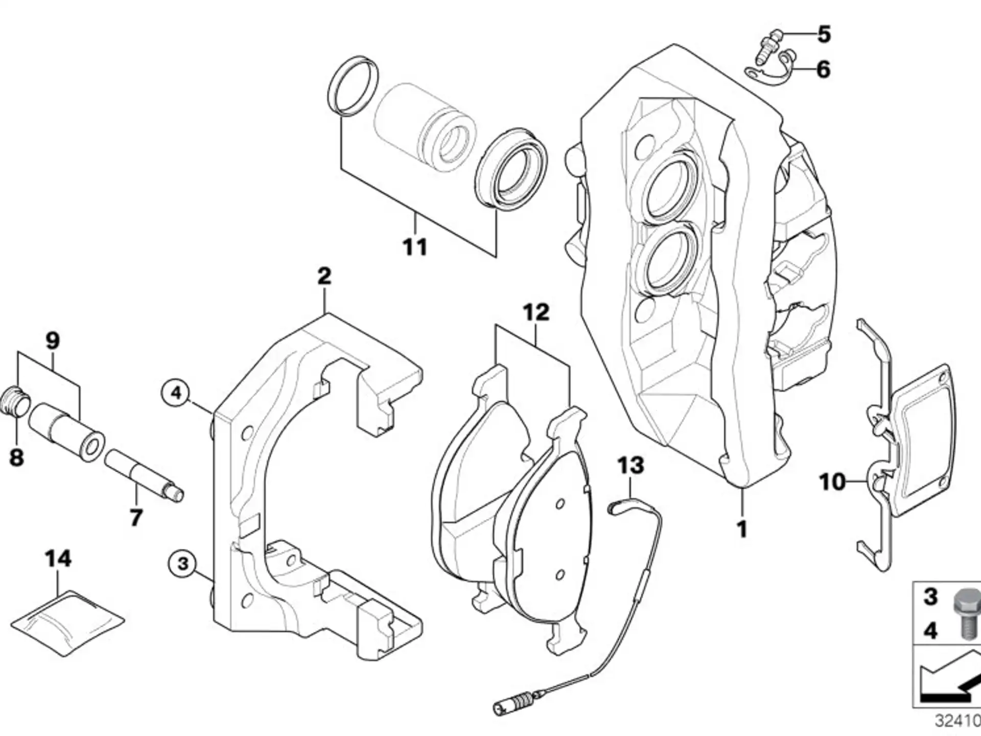 BMW Bremsscheibe belüftet gelocht links E60 E61 E63 E64 34112282805