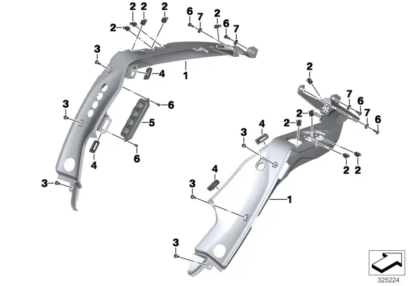 BMW Innenverkleidung vorn links K48 46637710433
