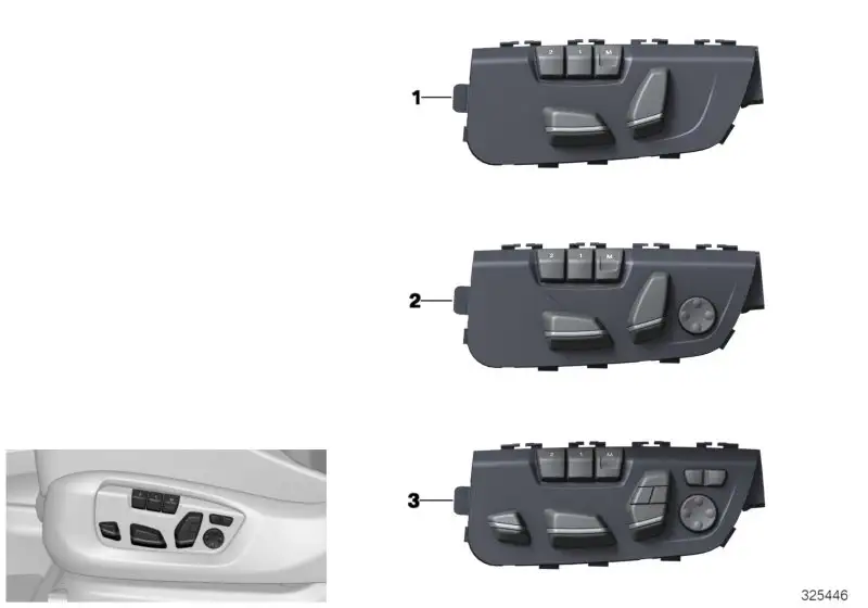 BMW Schalter Sitzverstellung links F15 F16 61319359817