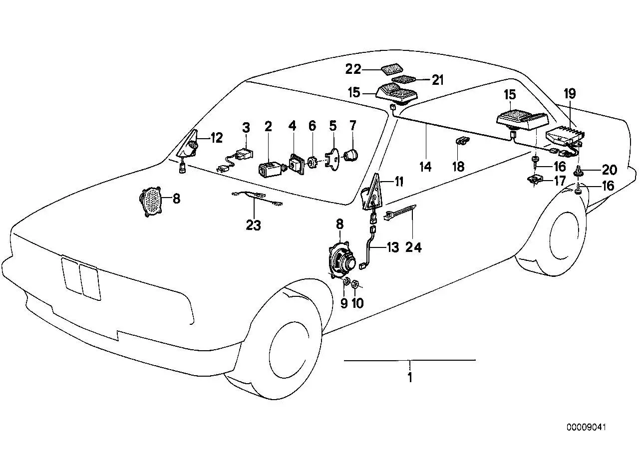 BMW Lautsprecher E23 65131377615