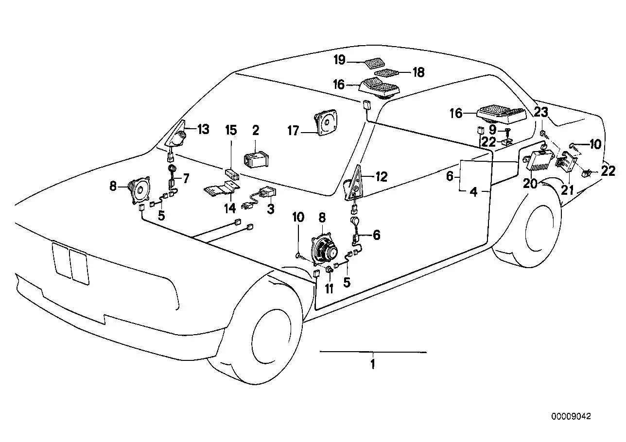 BMW Lautsprecher E30 65131386546 - Z1 E30 Roadster, Z1 /