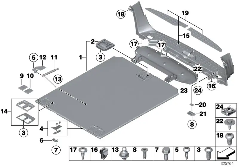 BMW Satz Einleger F11 51477275087 - 5er F11