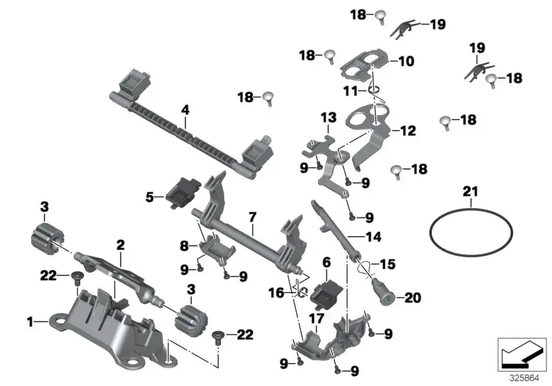 BMW Schliesswelle K50 K51 52538533650