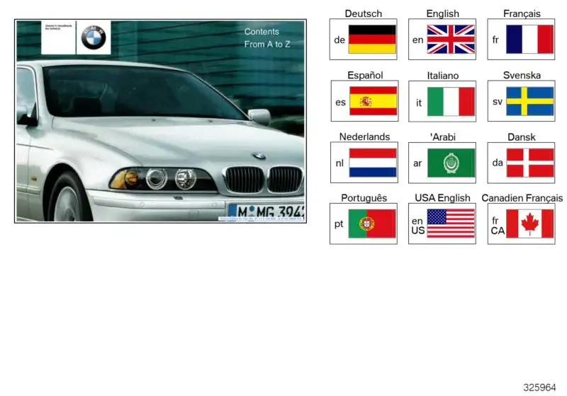 BMW Betriebsanleitung Englisch, /2 E39 01410156204