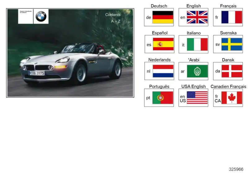 BMW Betriebsanleitung Deutsch Z8 E52 01400156327 - Bildposition 0