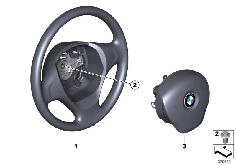 BMW Airbageinheit Fahrerseite F20 F21 F22 F23 F30 F31 F34 3230679