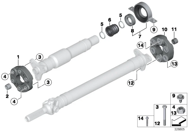 BMW Sechskantschraube M12x1,5x71-ZNS3 26117527475