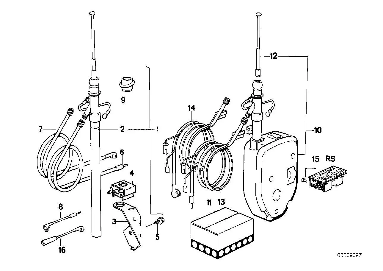 BMW Antennenadapterleitung E30 E31 E32 E34 E36 65121394202