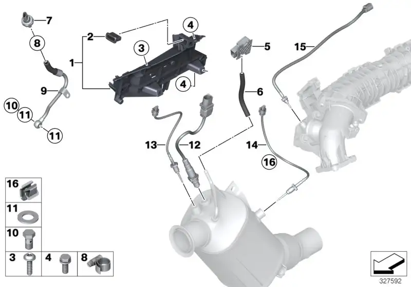 BMW Abgastemperatursensor E90 E91 E92 F07 F10 F11 F20 F21 F22 F25