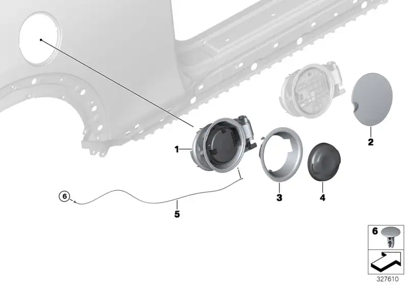 BMW Abdecktopf F57 51177356768