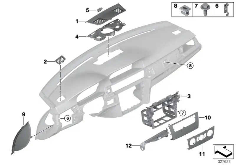 BMW Blende Seitenscheibendefroster rechts E90 E91 E92 E93 5145705
