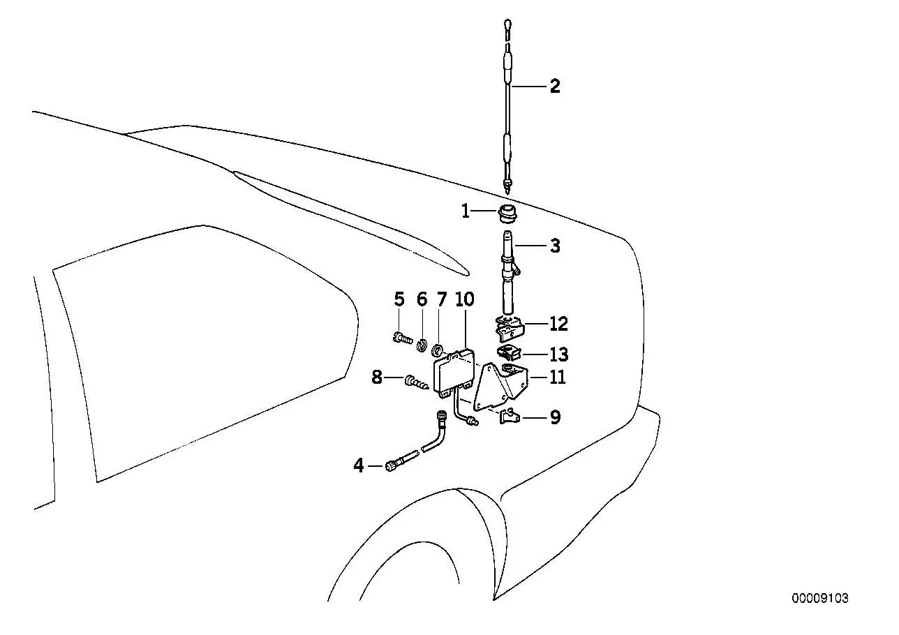 BMW Tülle E32 E34 65211384477 - Bildposition 01