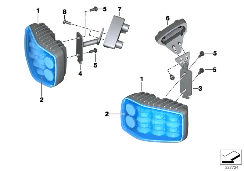 BMW Halter LED-Blitzkennleuchte rechts K71 63178527974