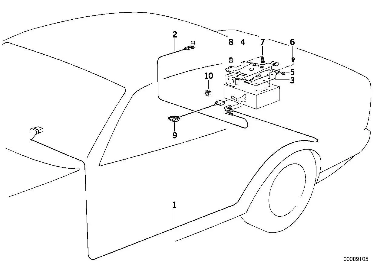 BMW Halter E32 E34 65128351810