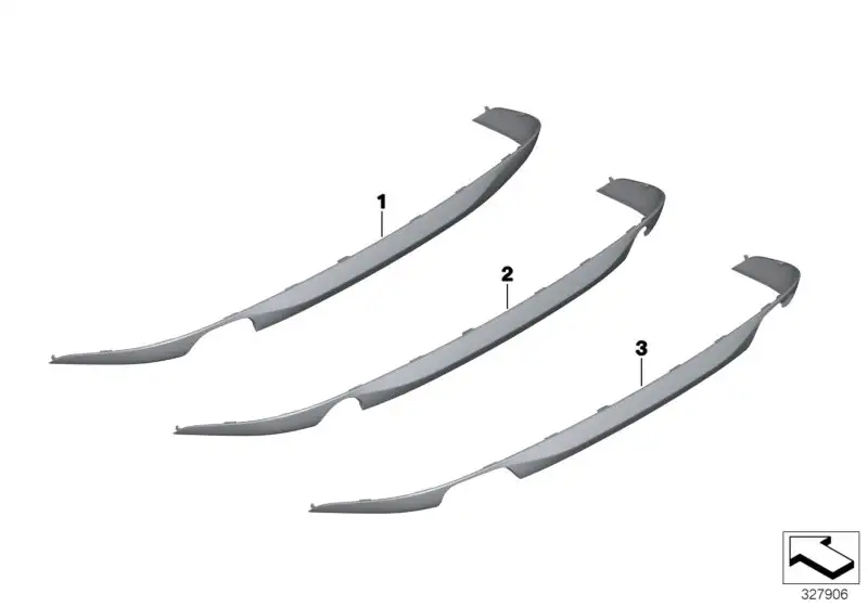 BMW Blende Stossfänger hinten 51127331571 - Bildposition 01