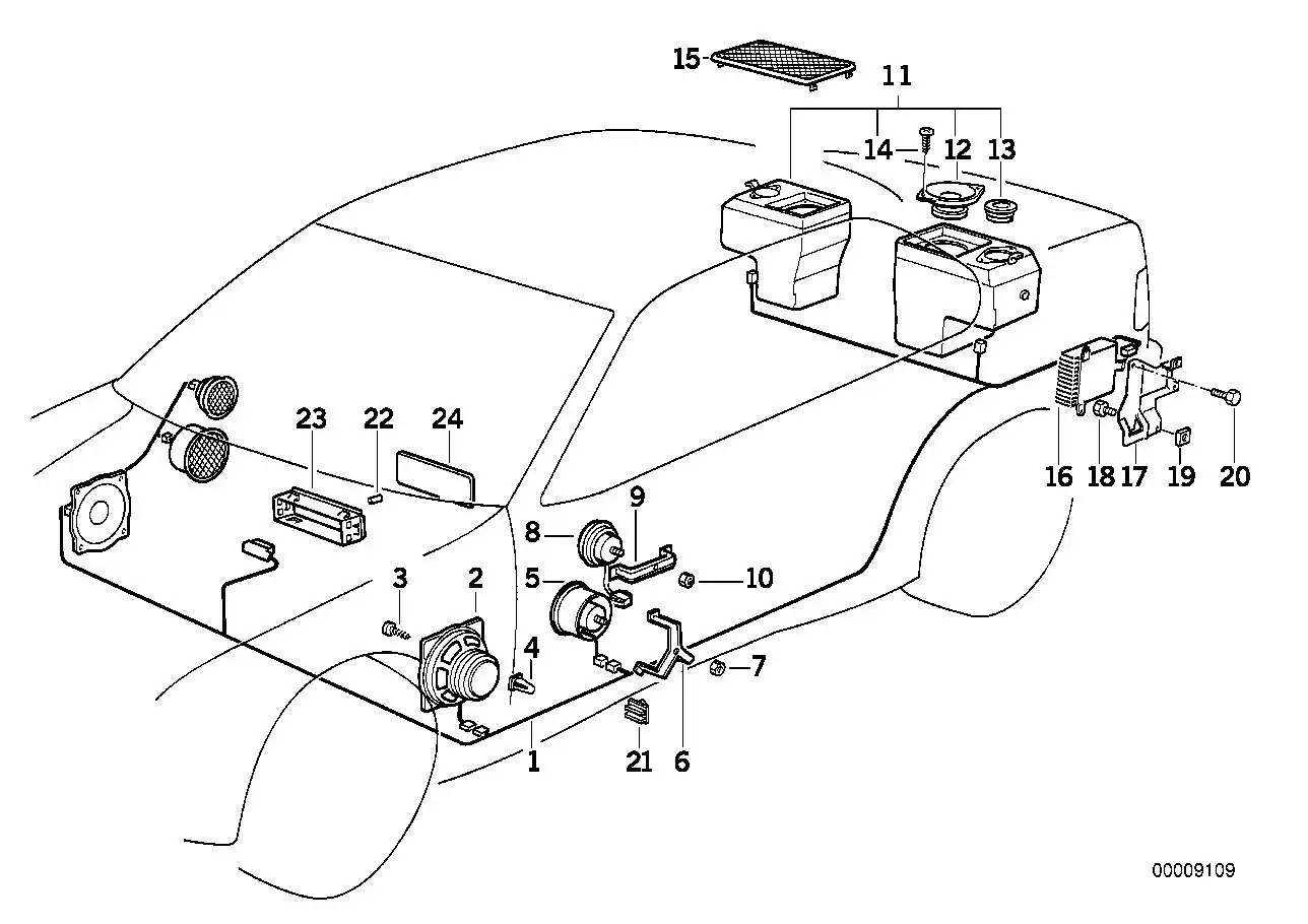 BMW Lautsprecher E36 65138361383