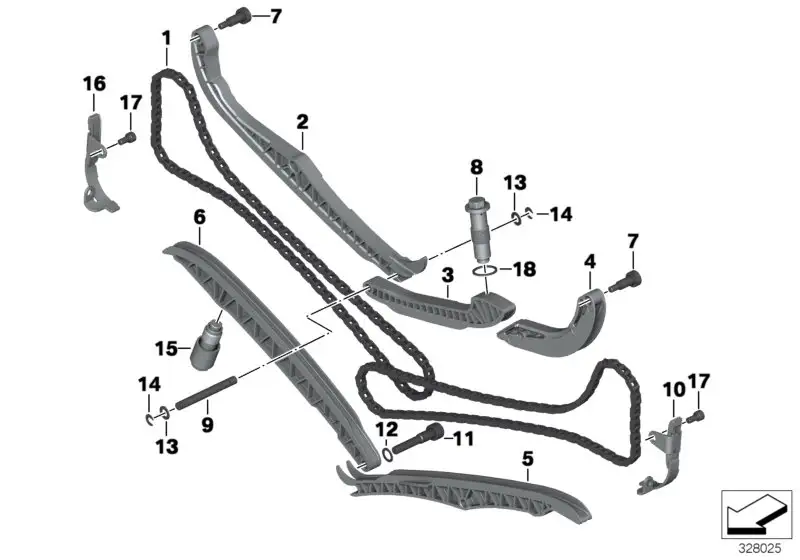 BMW Kettenspanner rechts A73 K21 K22 K23 K25 K26 K27 K29 K32 K33