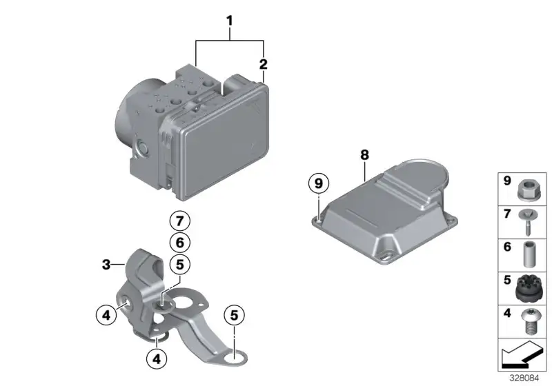 BMW Sechskantmutter mit Flansch E53 E63 E64 E85 E86 F01 F02 F07 F