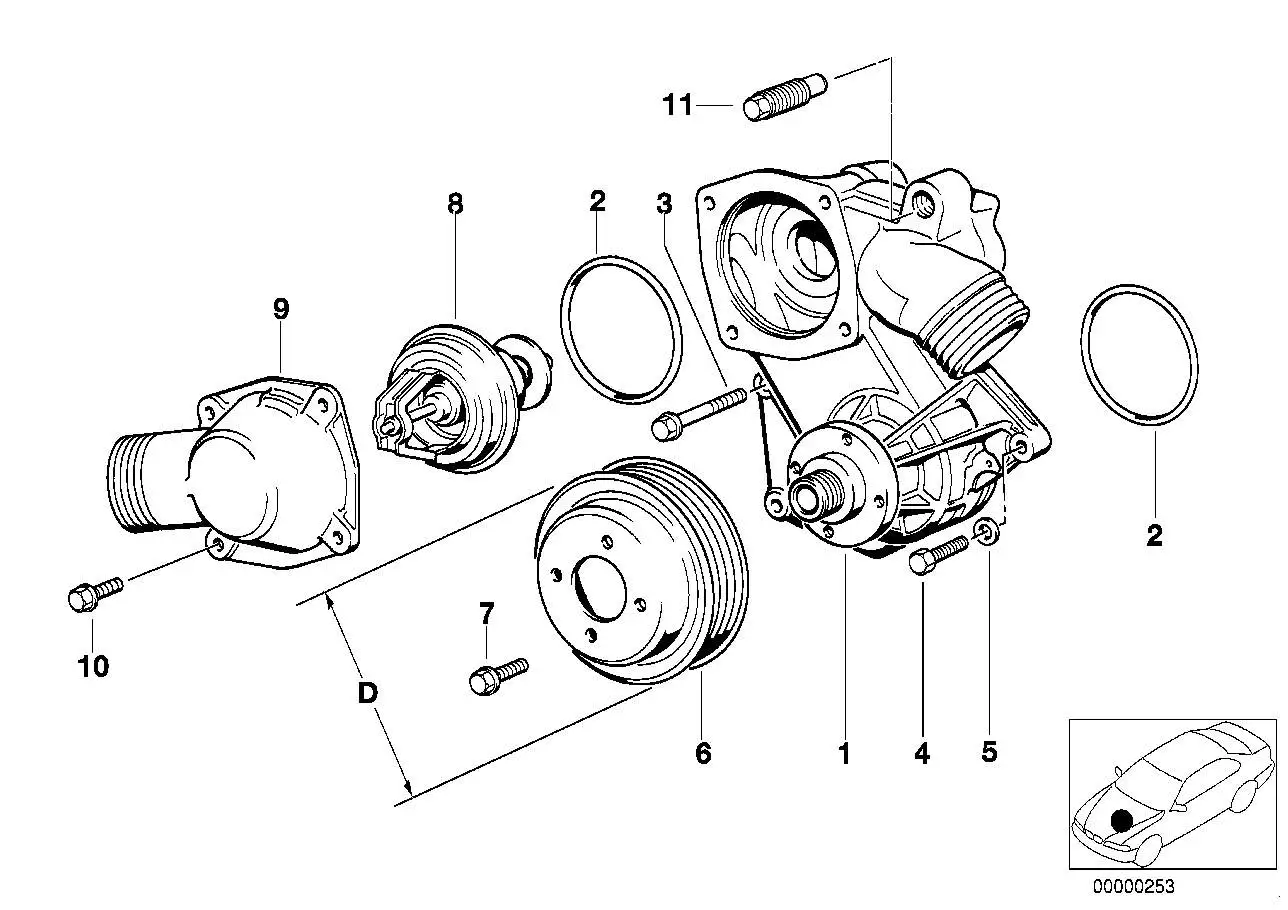 BMW Klammer E36 E39 E46 E52 12521285014 - Bildposition --